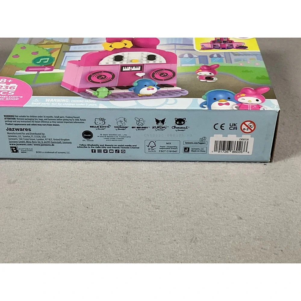 BLDR Hello Kitty & Friends My Melody's Music Shop 236 Pc Building Set Sanrio New